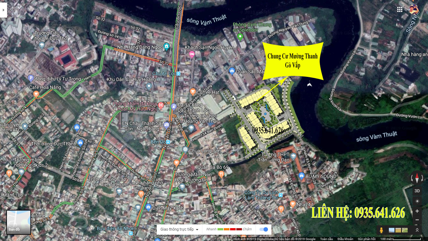 Vị trí Dự án Mường Thanh Gò Vấp Qua Vệ Tinh Google Map