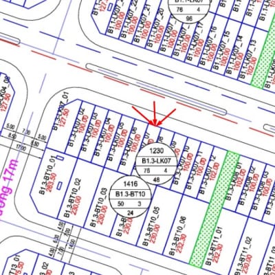 Bán gấp liền kề Thanh Hà đường 25m B1.3 - LK07 - ô số 7