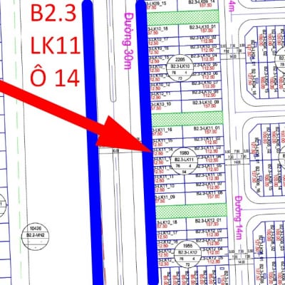 chính chủ bán cắt lỗ liền kề Thanh Hà B2.3 - LK11 ô số 14