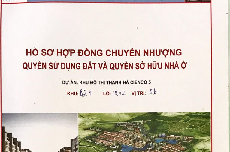 Bìa Hợp đồng Mua bán Shophouse Thanh Hà Cienco 5