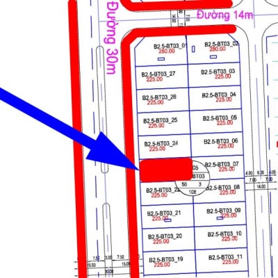 bán biệt thự Thanh Hà đường 30m B2.5 - BT03 - Ô số 23