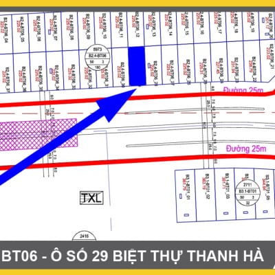 Bán biệt thự Thanh Hà B2.4 - BT06 - Ô số 29
