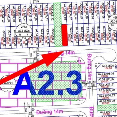 bán liền kề Thanh Hà A2.3 - LK06 - Ô số 44
