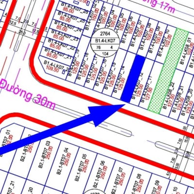 bán liền kề Thanh Hà đường 30m B1.4 - LK07 - Ô số 13