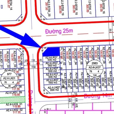 bán liền kề Thanh Hà A2.4 - LK07 - Ô số 1