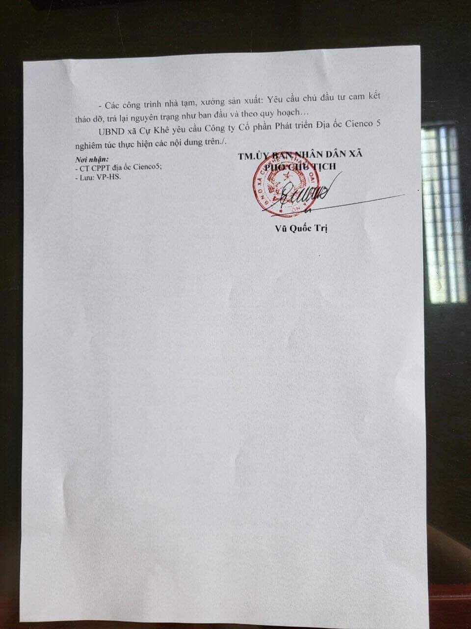 Thông báo tạm dừng xây dựng rà soát lại giấy tờ khởi công xây dựng của KĐT Thanh Hà - UBND Huyện Thanh Oai